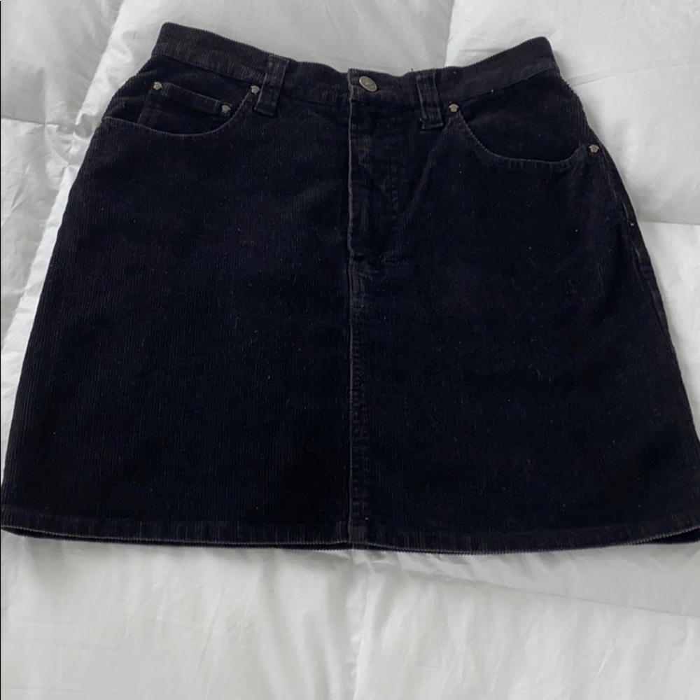 Versace black stretch velour skirt. Size 28
